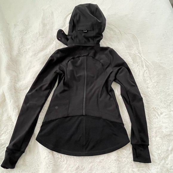 LULULEMON KEEP IT UP BLACK REMOVABLE HOODED RUN JACKET WATER RESISTANT SIZE: 4 - Picture 8 of 16